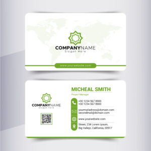 Business card template corporate brand identity design